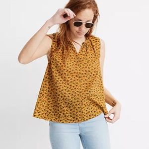 Madewell Shirred Shell Tank in Calico Floral